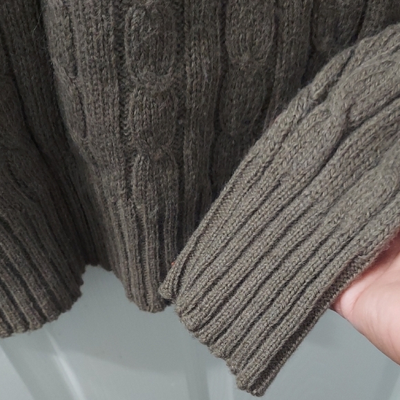 Carlo Ritazzi Mens Brown Crewneck Sweater Ribbed Wool Long Sleeves Vinta… - Picture 6 of 7